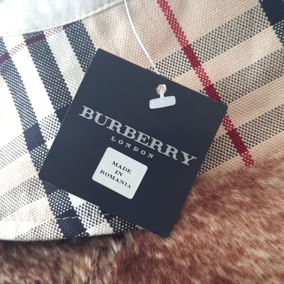 Burburry London Vintage check 100% cotton canvas bucket hat, beige XS, S - Picture 7 of 15